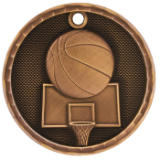 bronze basketball medal in a 3D style