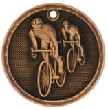 bronze bicycling medal in a 3D style