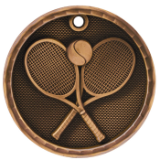 bronze tennis medal in a 3D style