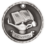 3D Lamp of Knowledge Medal