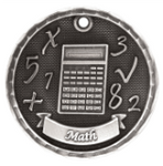 silver math medal in a 3D style