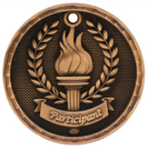 bronze participant medal in a 3D style