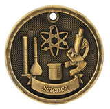 gold science medal in a 3D style