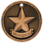 bronze Star Performer medal in a 3D style