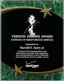 Acrylic Plaque with Marble and Shooting Star Accent - Employee of the Month Award