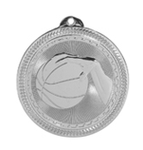 silver basketball medal in the BriteLazer style