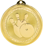 gold bowling medal in the BriteLazer style