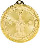 gold competitive cheer medal in the BriteLazer style