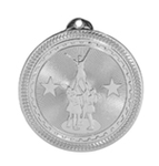 silver competitive cheer medal in the BriteLazer style