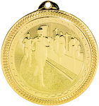 gold cross country or marathon medal in the BriteLazer style