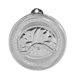 silver martial arts medal in the BriteLazer style