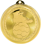 gold soccer (futbol) medal in the BriteLazer style