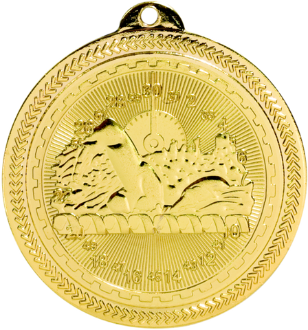 gold swimming medal in the BriteLazer style