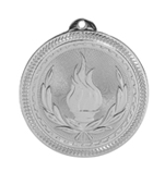 silver victory torch medal in the BriteLazer style