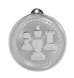 silver chess medal in the BriteLazer style
