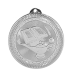 silver lamp of knowledge medal in the BriteLazer style