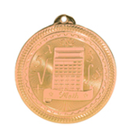 bronze math medal in the BriteLazer style