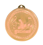 bronze music medal in the BriteLazer style