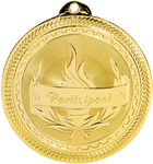 gold participant medal in the BriteLazer style
