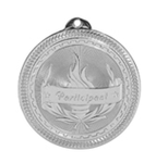 silver participant medal in the BriteLazer style