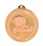 bronze perfect attendance medal in the BriteLazer style