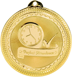 gold perfect attendance medal in the BriteLazer style