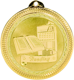 gold reading medal in the BriteLazer style
