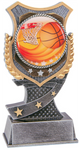 basketball trophy in the shield style