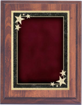 Cherry Woodgrain Plaque with Decorative Plate - Employee of the Year Award