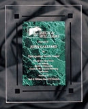 Acrylic Clear Plaque with Marble Design Accent - Safety Award