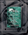 Acrylic Clear Plaque with Marble Design Accent - Outstanding Sales Achievement Award