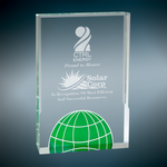 Rising Globe Acrylic - General Service Award