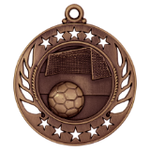 bronze soccer (futbol) medal in the Galaxy style