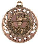 bronze victory torch medal in the Galaxy style