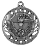 silver victory torch medal in the Galaxy style