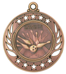bronze bowling medal in the Galaxy style