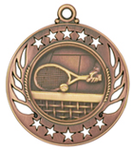 bronze tennis medal in the Galaxy style
