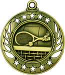 gold tennis medal in the Galaxy style