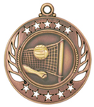 bronze volleyball medal in the Galaxy style