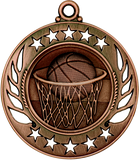 bronze basketball medal in the Galaxy style