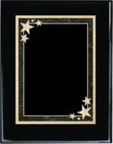Gloss Black Wood Plaque with Decorative Plate - Outstanding Achievement Award