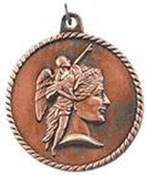 bronze achievement medal in a classic High Relief style