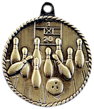 High Relief Bowling Medal