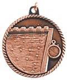 bronze swimming medal in a classic High Relief style