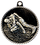 High Relief Wrestling Medal