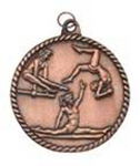 High Relief Gymnastics Medal - Female