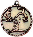 High Relief Gymnastics Medal - Female