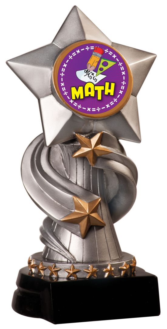 Math Trophy, Encore Style Resin – Half Price Awards