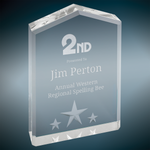 Star Point Acrylic Award with Silver Reflection