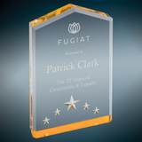 Star Point Acrylic Award with Gold Reflection